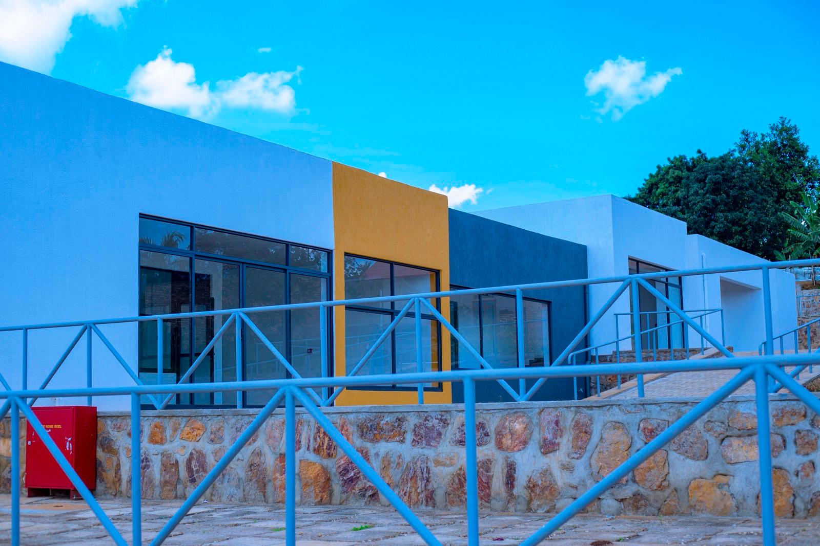 Newly built classrooms with large glass windows at Quantum Excellent School